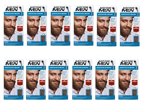 JUST FOR MEN Mustache & Beard Brush-In Color Gel, Blond M-10/15 1 Each (Pack of 12) Beauty & Personal Care Just for Men