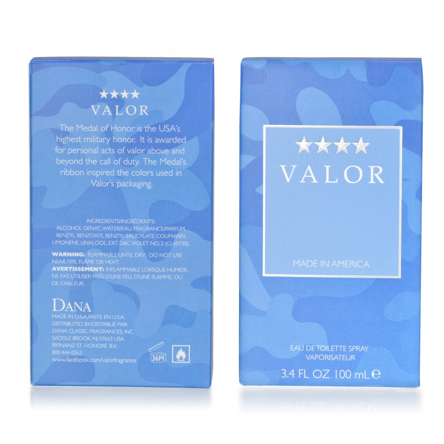 Valor by Dana 3.4 oz Eau De Toilette Spray for Men Beauty & Personal Care Dana