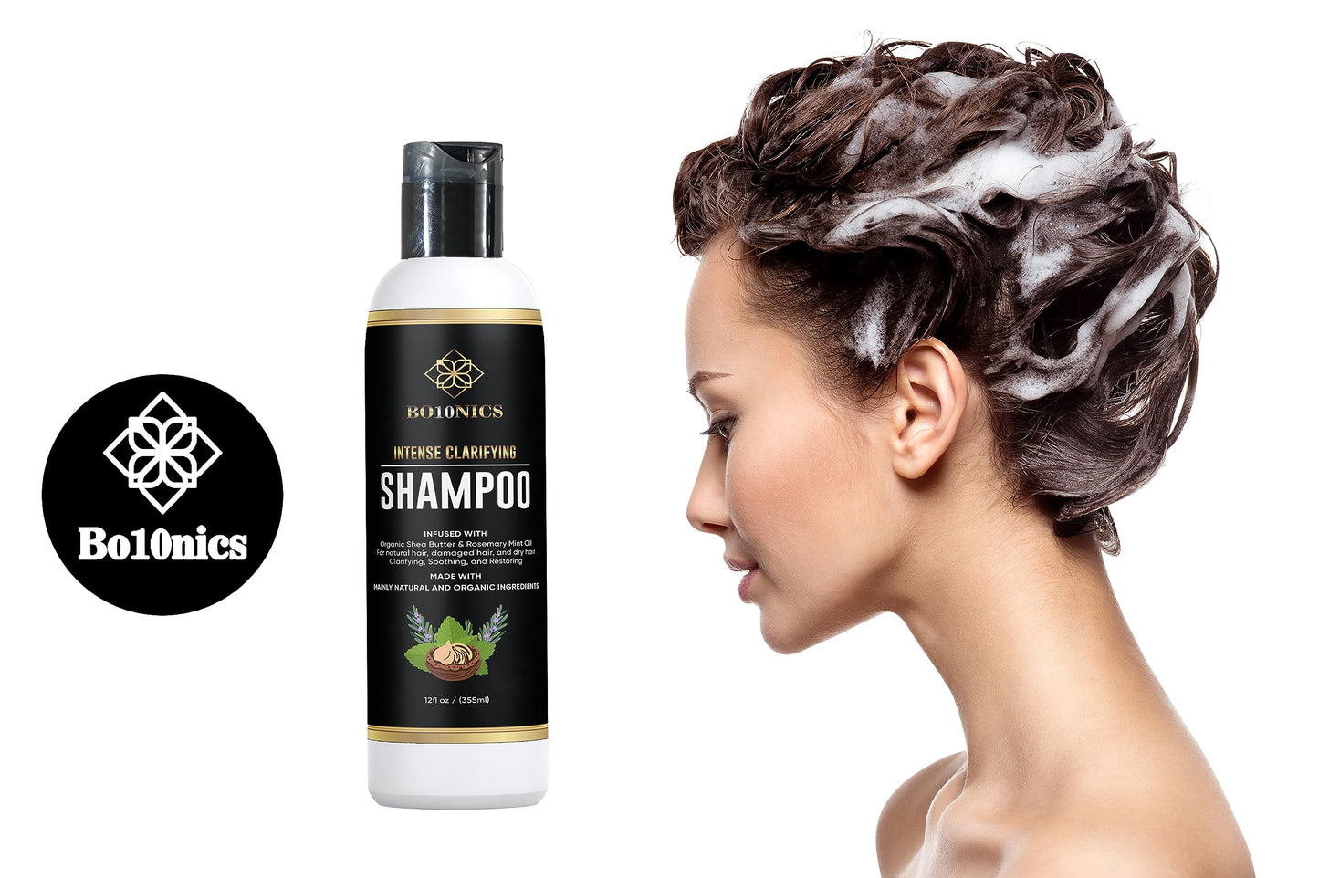 Bo10nics Hydrating Hair Conditioner Clarifying Shampoo - 12fl oz Hair Conditioner for Dry Damaged Hair with Wheat Protein, Shea Butter and Plant Beauty & Personal Care Bo10nics