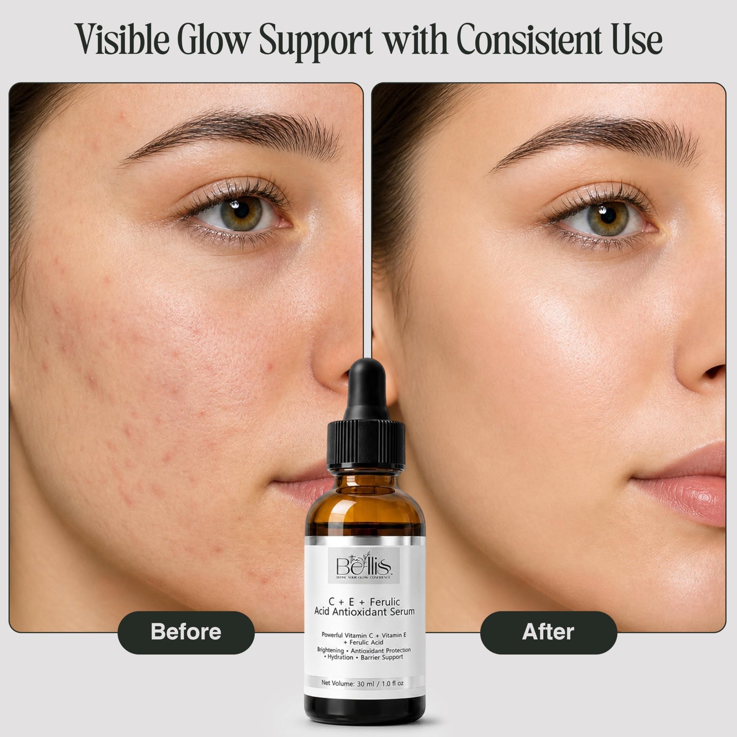 The Belliss Vitamin C Serum for Face - 15% L-Ascorbic Acid with Vitamin E & Ferulic Acid - Lightweight Facial Serum for Daily Skincare Routine Beauty & Personal Care The Belliss