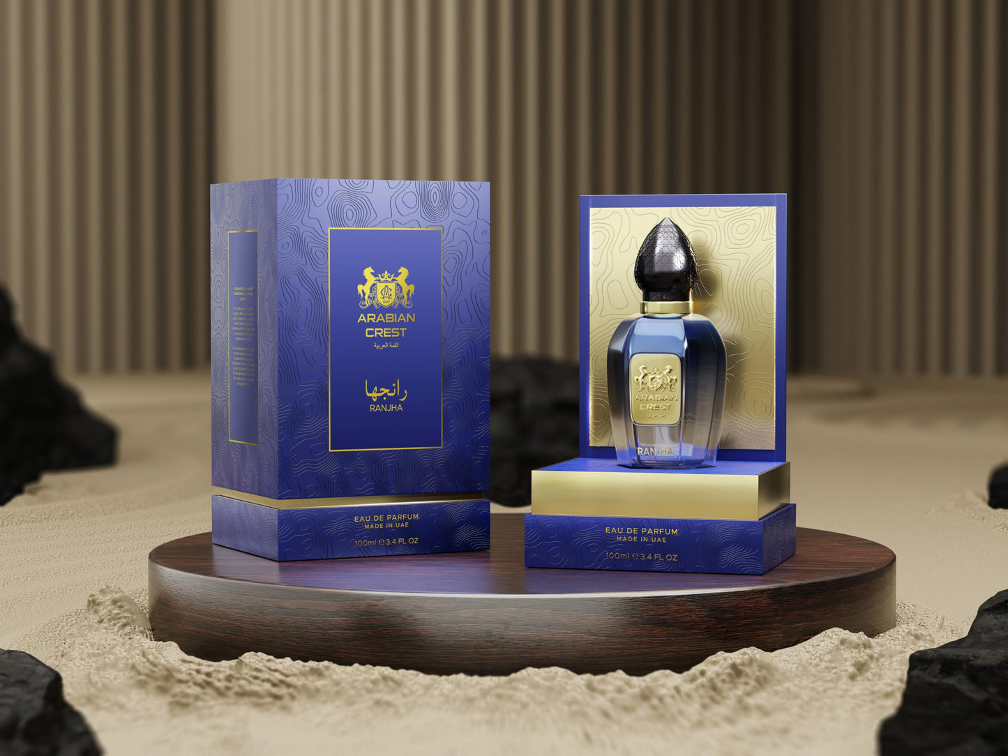 Arabian Crest Dubai Ranjha Eau de Parfum 100ML - Woody Aromatic Perfume for Unisex - Long-Lasting Scent with Rose, Incense, Oud & Tonka Bean - Vegan Beauty & Personal Care Arabian Creed