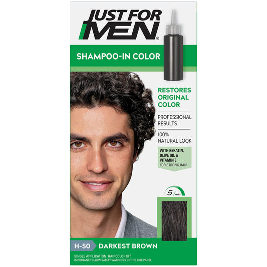 Just For Men Shampoo-In Haircolor Darkest Brown H-50 Beauty & Personal Care Just for Men