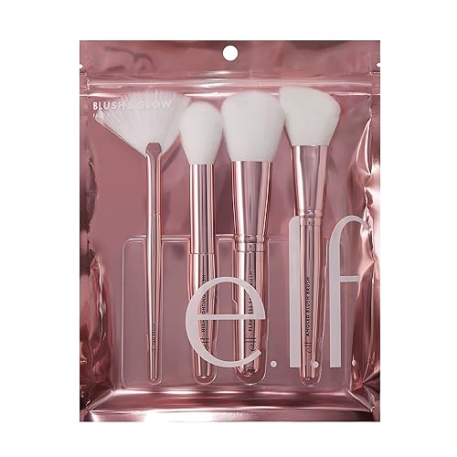 e.l.f. Cosmetics Blush & Glow Brush Kit, Blushes For Applying Powder, Blush, Bronzer & Highlighter, Creates A Seamless Finish Beauty & Personal Care e.l.f.