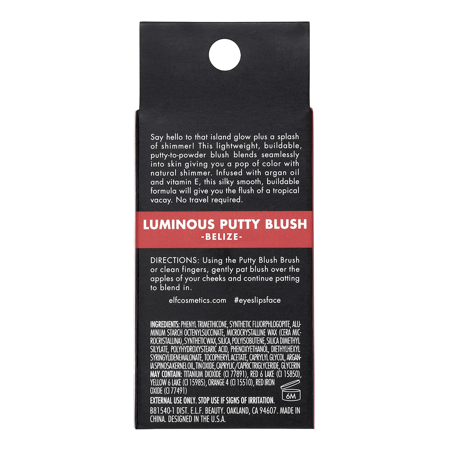 e.l.f. Luminous Putty Blush, Putty-to-Powder, Buildable Blush With A Subtle Shimmer Finish, Highly Pigmented & Creamy, Vegan , Belize Beauty & Personal Care e.l.f.
