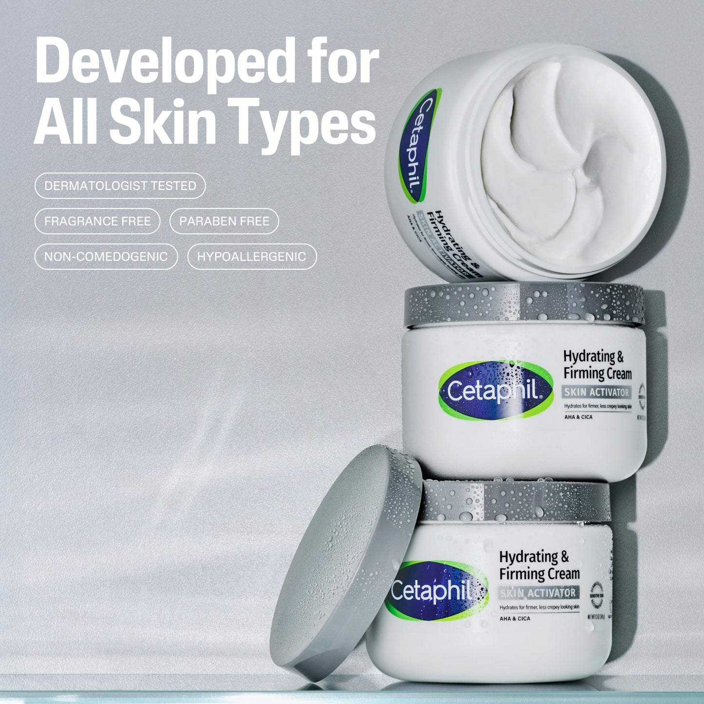 Cetaphil Skin Activator Hydrating & Firming Body Cream 12oz, Mandelic Acid (AHA) and Centella Asiatica (CICA) Cream, Hydrates and Firms Aging Skin Beauty & Personal Care Cetaphil