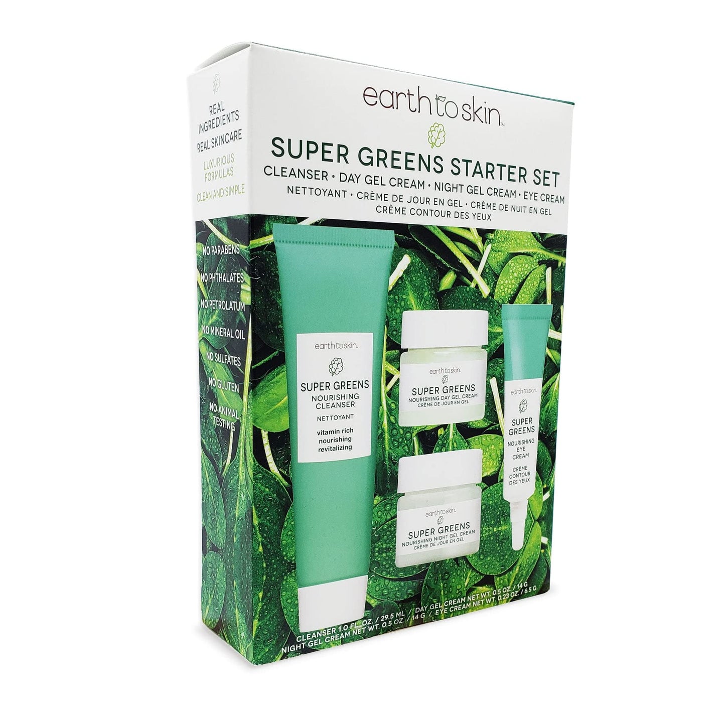 Super Greens Nourishing Set, 4 pieces 2.25 oz Beauty & Personal Care Earth To Skin