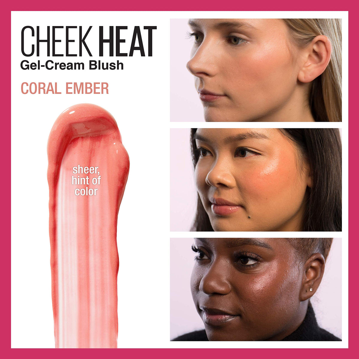 Maybelline New York Cheek Heat Gel-Cream Blush Makeup, Lightweight, Breathable Feel, Sheer Flush Of Color, Natural-Looking, Dewy Finish, Oil-Free Beauty & Personal Care MAYBELLINE