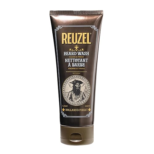 REUZEL Clean & Fresh Beard Wash, Softens Beard, Cleanses and Moisturizes, Gentle, Non-Comedogenic, Vegan Formula, Light Citrus Mint Scent, For All Beauty & Personal Care REUZEL
