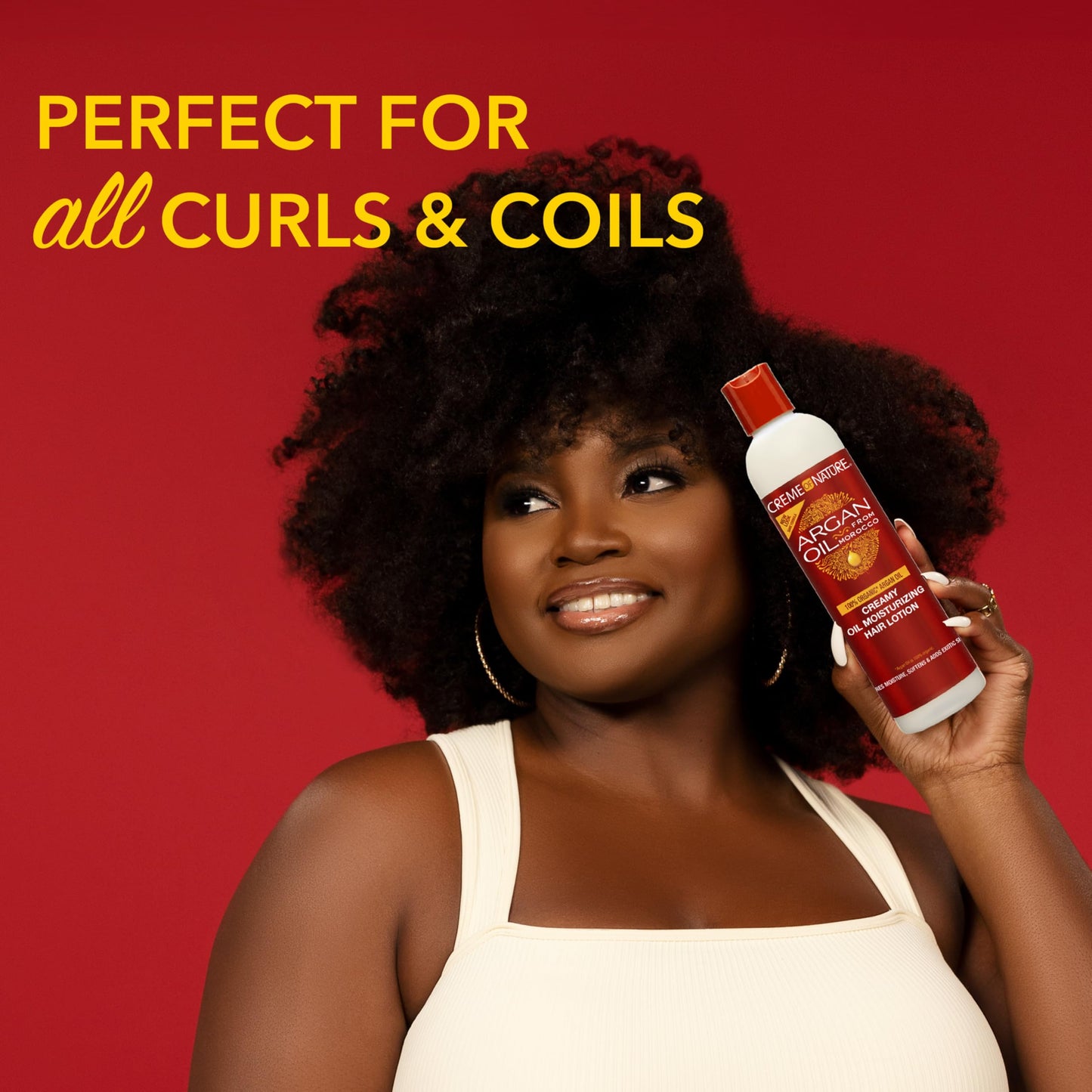 Creme of Nature Argan Oil from Morocco Creamy Oil Moisturizing Hair Lotion, Restores Moisture, Controls Frizz, Curl Care Gift for Women, 8.45 fl oz Beauty & Personal Care Creme of Nature