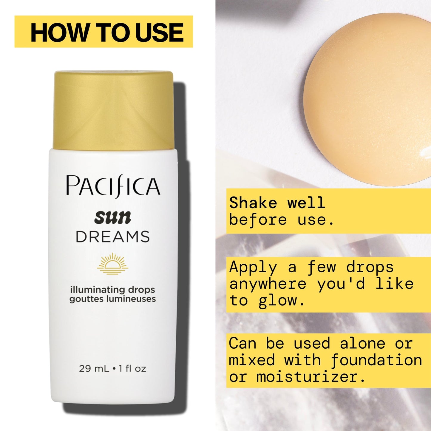 Pacifica Sunset Glow Drops - Face Bronzer - Vitamin C Face Bronzing Makeup for Instant Sun-Kissed Glowing Illuminator & Hydrating Skin Tint | Beauty & Personal Care Pacifica