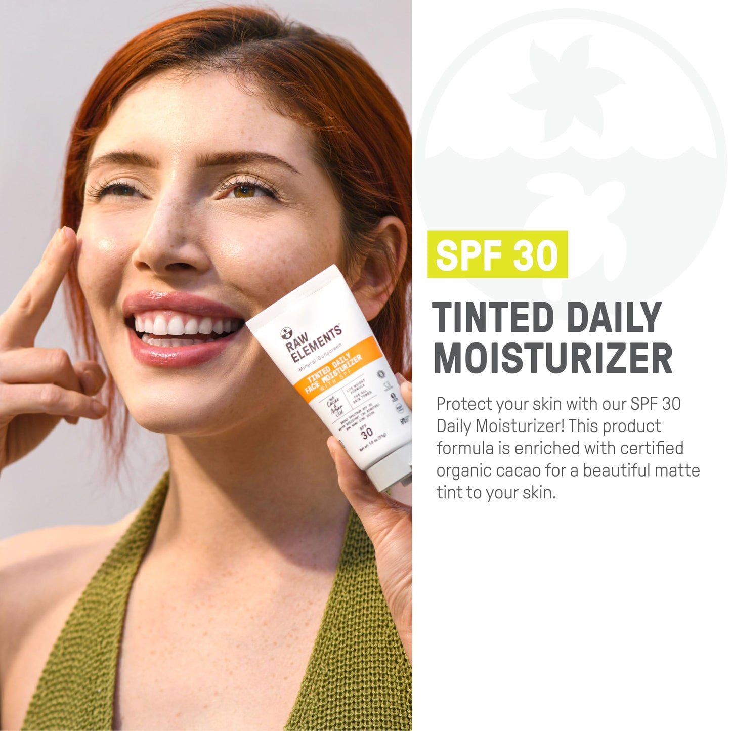Raw Elements Tinted Daily Face Moisturizer All-Natural Mineral Sunscreen | Non-Nano Zinc Oxide, 95% Organic, Reef Safe, SPF 30, in Bio-Resin Tube Beauty & Personal Care Raw Elements