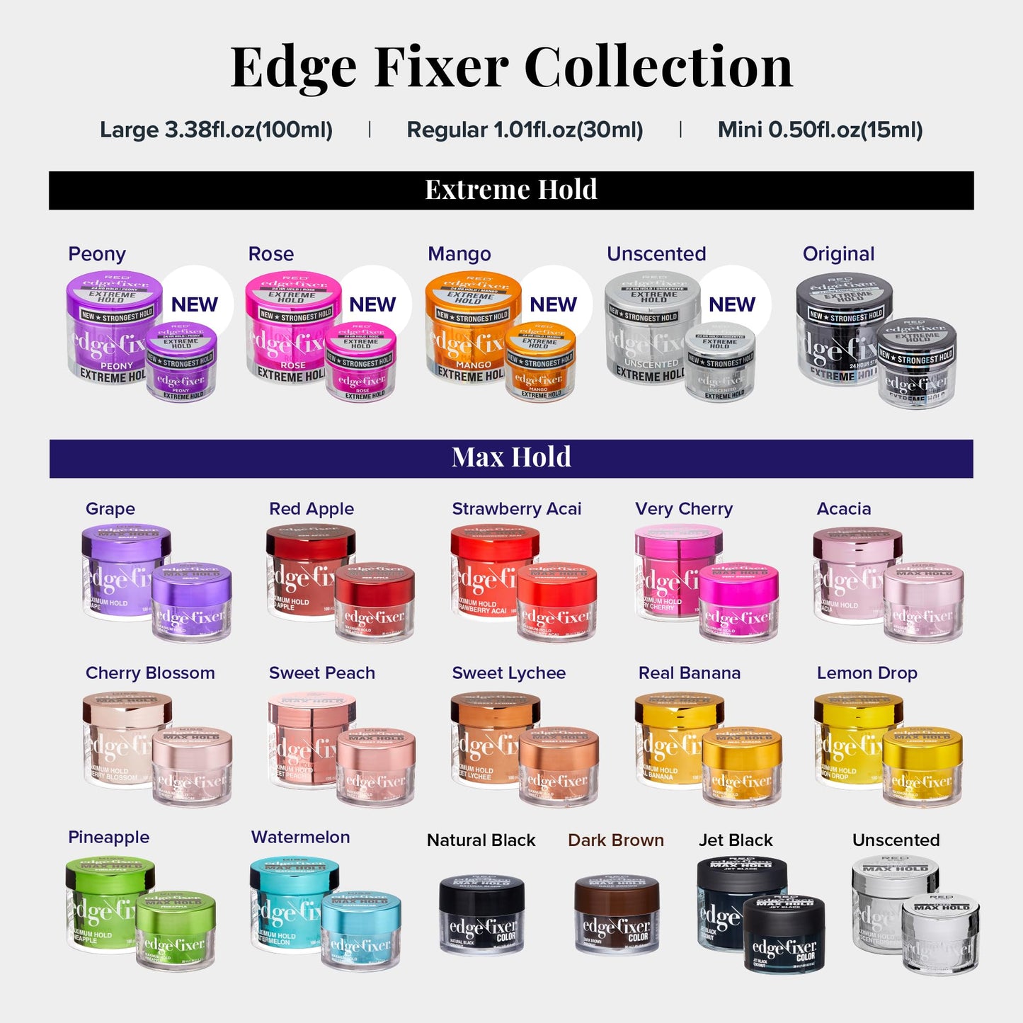 Red by Kiss Edge Fixer 24 Hour Maximum Hold Edge Wax No Flaking Biotin B7 Infused Hair Gel 3.38 fl.oz (Unscented) Beauty & Personal Care Red by Kiss