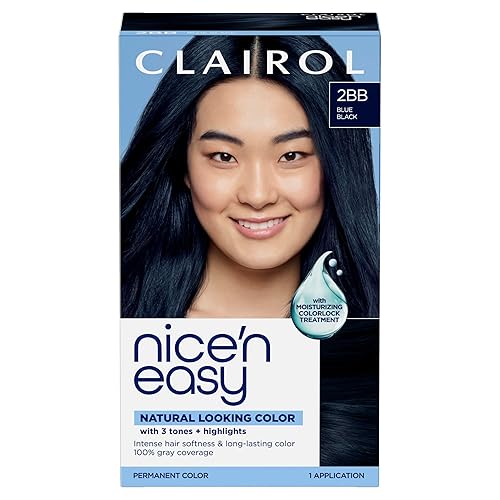 Clairol Nice'n Easy Permanent Hair Dye, 2BB Blue Black Hair Color, Pack of 1 - Packaging May Vary Beauty & Personal Care Clairol