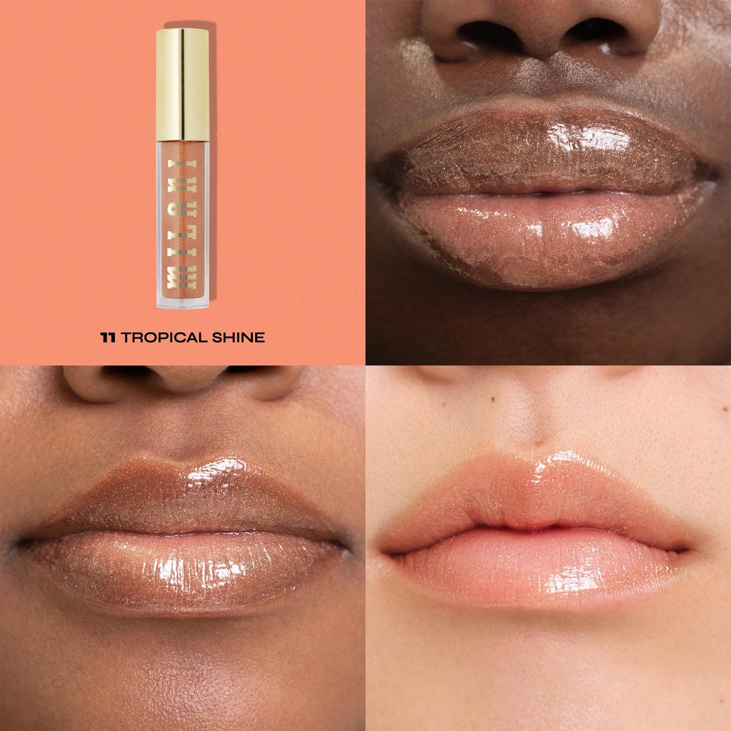 Milani Lip Gloss, Keep It Full Nourishing Lip Plumper with Hyaluronic Acid & Peptides for Soft, Fuller-Looking Lips (0.13 Fl. Oz.) Tropical Shine Beauty & Personal Care Milani