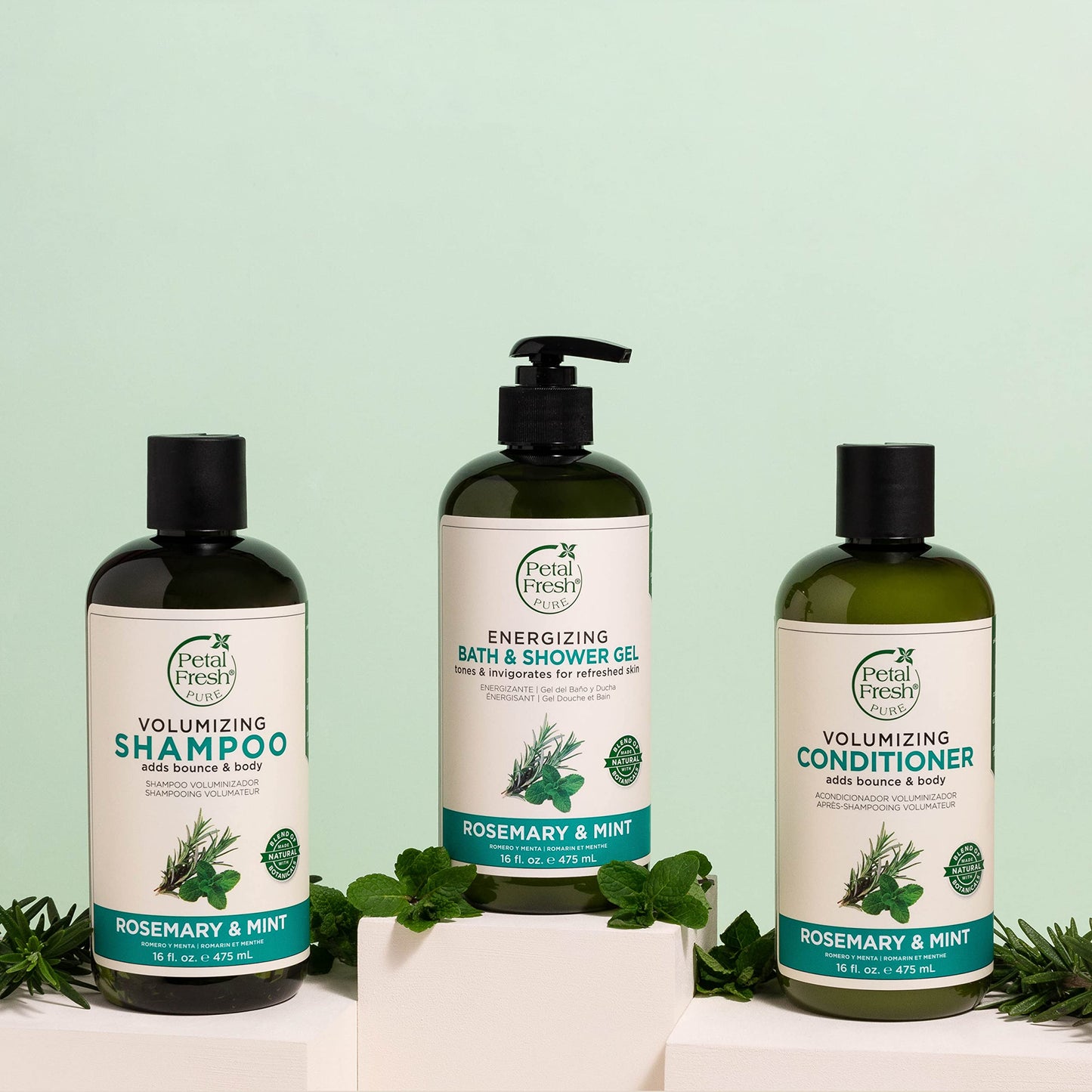 Petal Fresh Rosemary & Mint Bath & Shower Gel, Pure Energizing Body Gel, Daily Cleansing, Natural Body Care, Vegan and Cruelty Free, 16 oz Beauty & Personal Care Petal Fresh