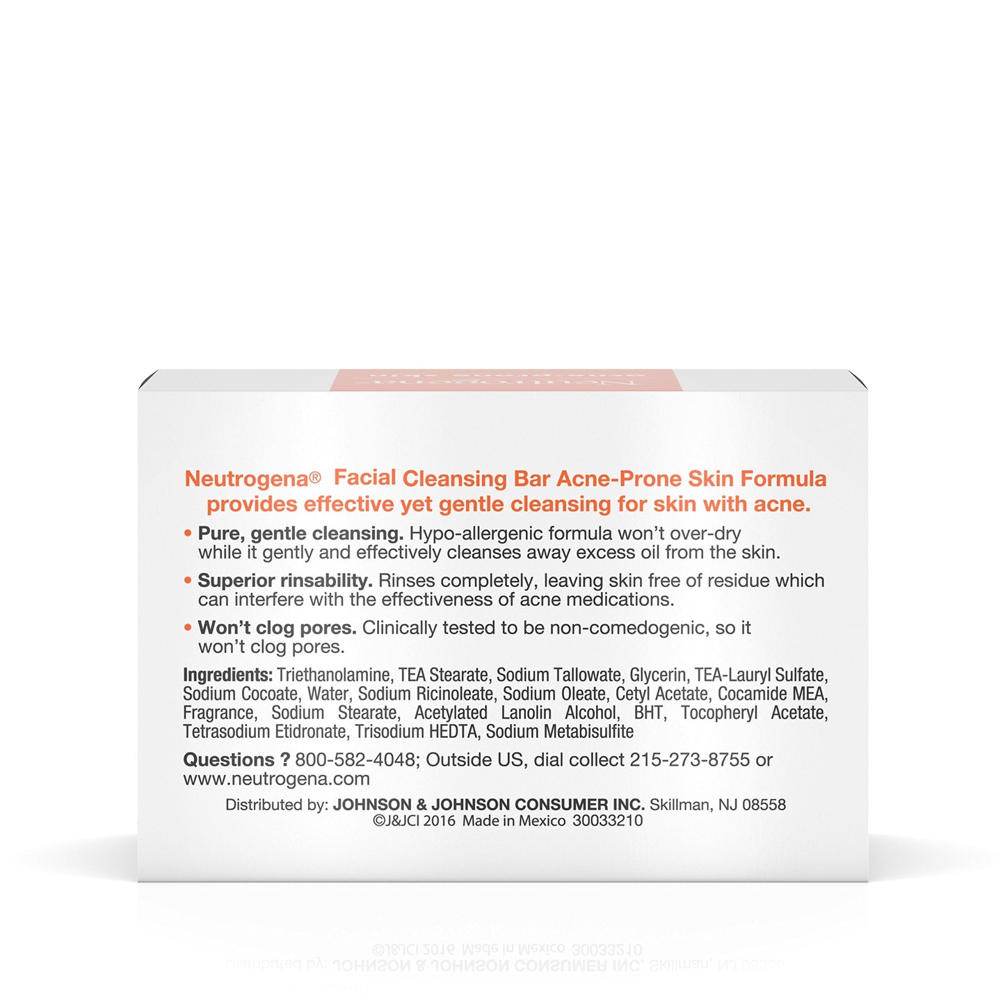 Neutrogena Facial Cleansing Bar Treatment for Acne-Prone Skin, Non-Medicated & Glycerin-Rich Hypoallergenic Formula with No Detergents or Dyes, 3.5 oz Beauty & Personal Care Neutrogena