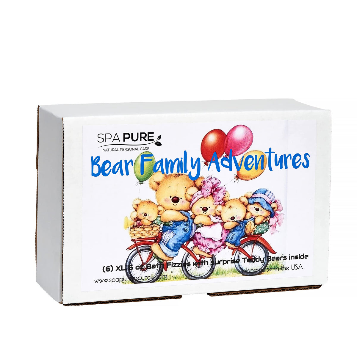 Bath Bomb Fizzies with Surprise: 6 Bear Family Toys Inside Bath Bombs, Huge Balls (5 oz) Safe, Great for Bubble Baths, Perfect for Little Girls… Beauty & Personal Care Spa Pure