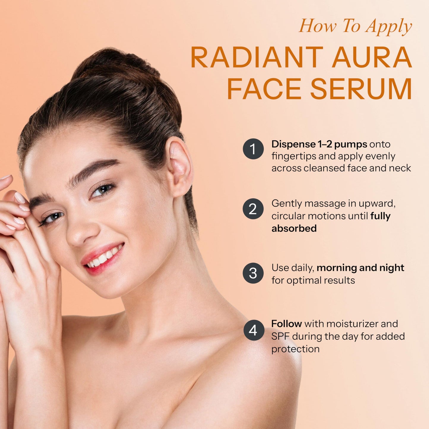 Radiant Aura Vitamin E & C Serum For Face - Dermatologist Tested, Anti Aging, Korean Skin Care - Revives Tired Skin, Smooths Fine Lines, Lightweight Beauty & Personal Care Radiant Aura