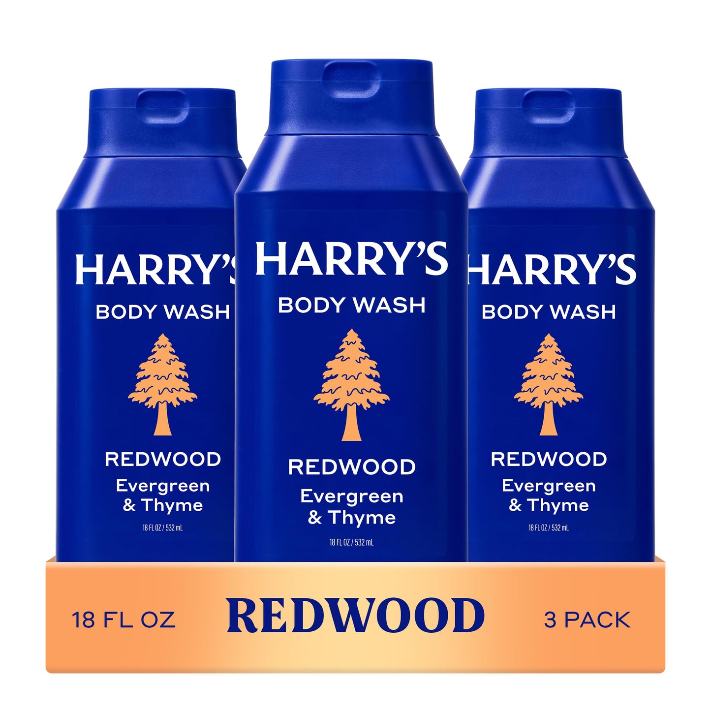 Harry's Men's Body Wash - Redwood - (3 Pack) 18 fl oz - Shower Gel for Men - No Parabens, Sulfates, or Dyes Beauty & Personal Care Harry's