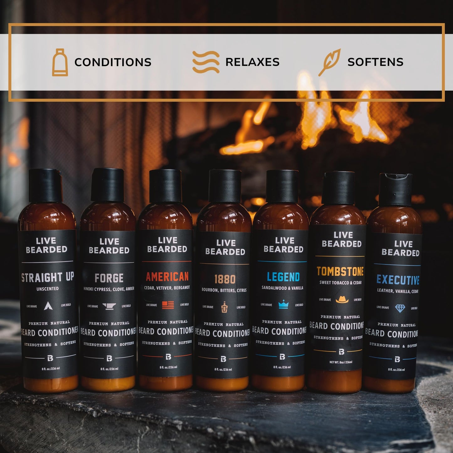 Live Bearded® Beard Conditioner, American Scent, 8 fl oz Beauty and Personal Care Live Bearded