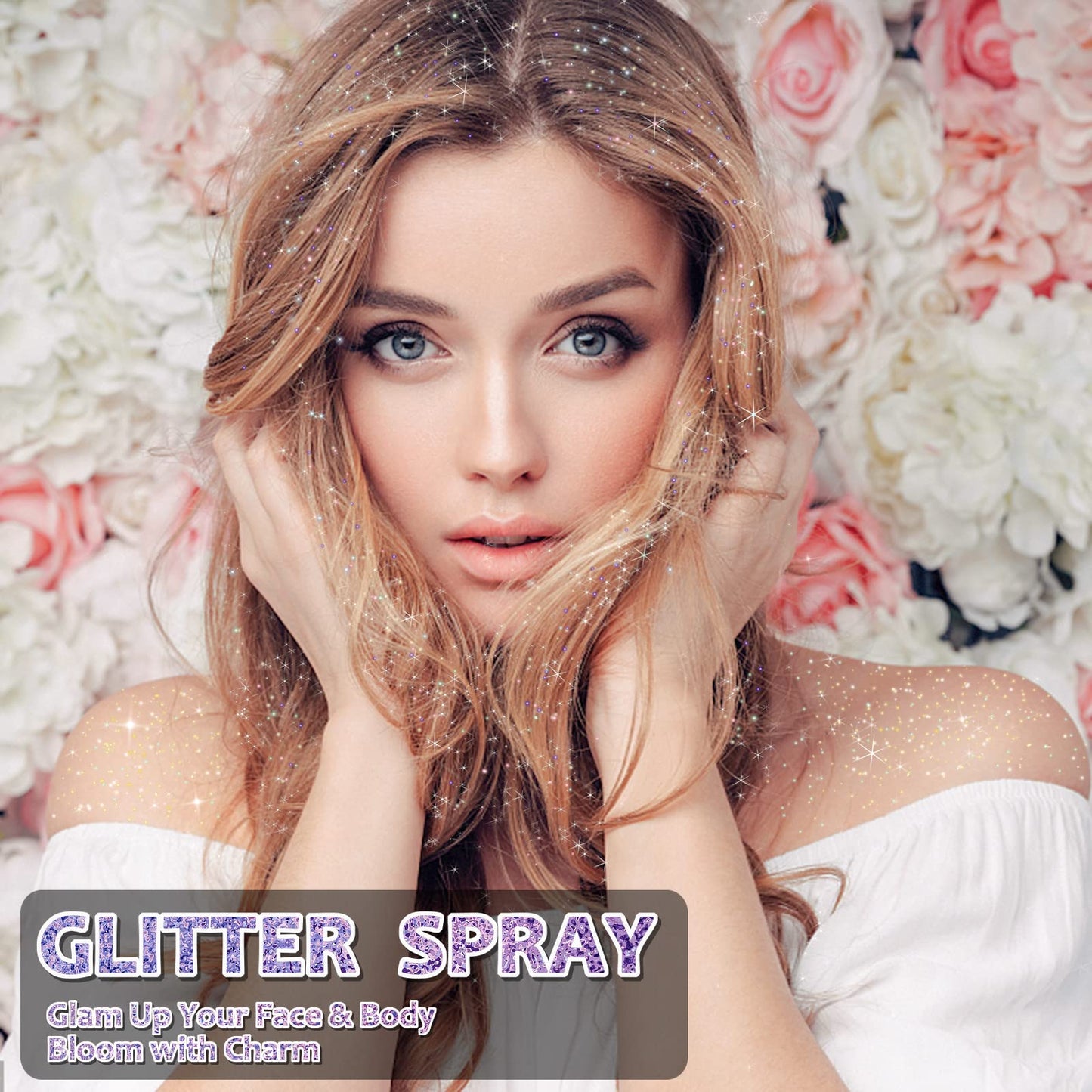 Body Glitter Spray, Silver Glitter Spray for Hair and Body, Include 1 Jar of Refills Beauty & Personal Care Yampahpa