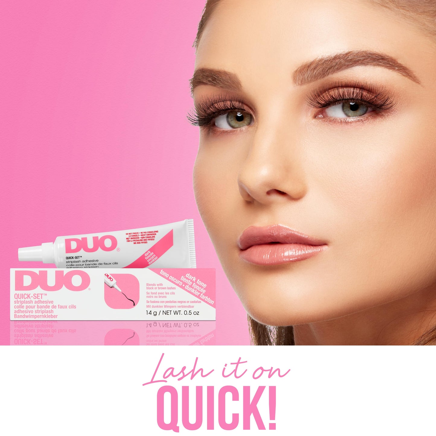 DUO Quick-Set Strong Hold Eyelash Lash Glue - Dark Tone, Waterproof, Fast Drying Strip Lash Adhesive for Black & Brown Lashes, 0.5 oz Beauty & Personal Care DUO