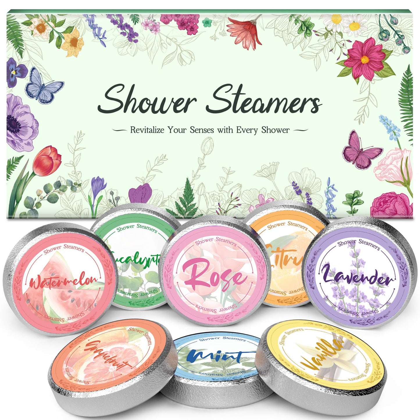 Shower Steamers Aromatherapy, Birthday Gifts for Women Mom Grandma Wife Sister Friend from Son Daughter, 8 Pcs Bath Bombs SPA Self Care Small Natural Beauty and Personal Care Linkax