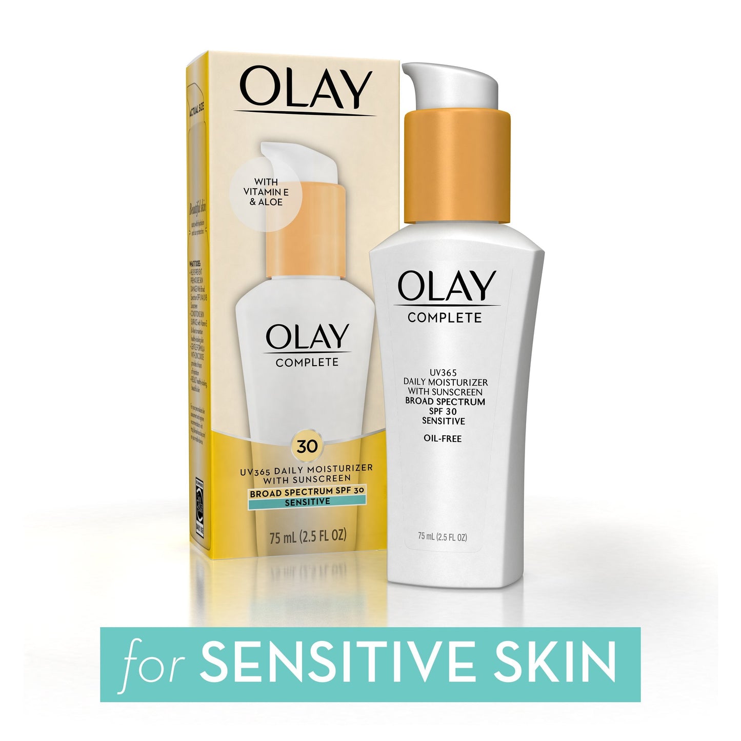 OLAY Complete 30 Defense Daily UV Moisturizer, SPF 30, Sensitive Skin 2.50 oz (Pack of 3) Beauty & Personal Care Olay