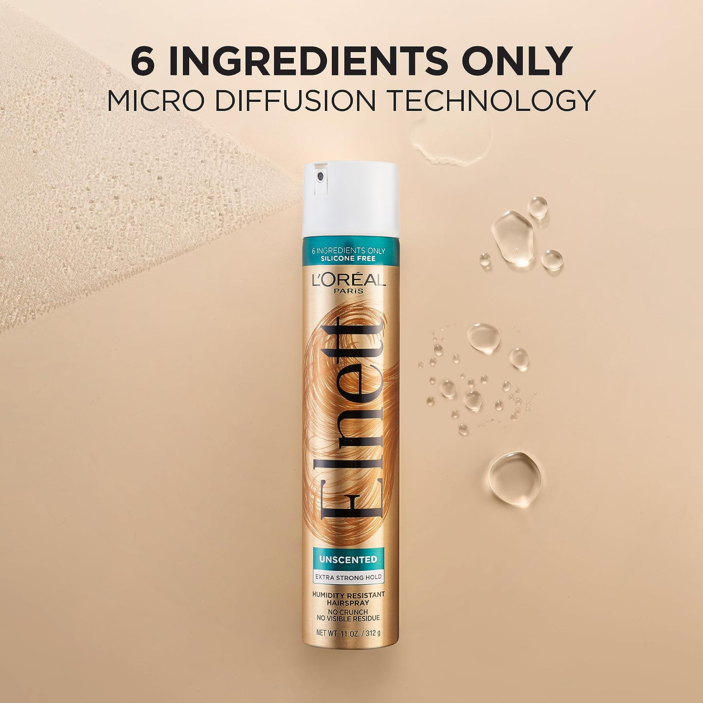 L'Oreal Paris Hair Care Elnett Satin Extra Strong Hold Hairspray, Unscented, 11 Ounce (Pack of 2) Beauty & Personal Care L'Oreal Paris
