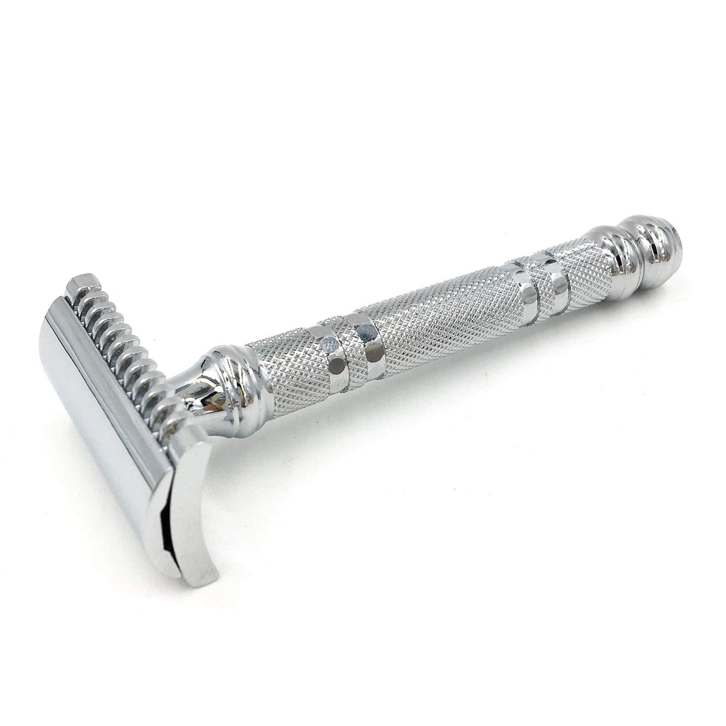 Parker Open Comb Double Edge Safety Razor - Heavyweight Chrome Handle for Closer Shaves - Includes 5 Razor Blades - Ideal for Men with Thick or Coarse Beauty and Personal Care Parker Safety Razor
