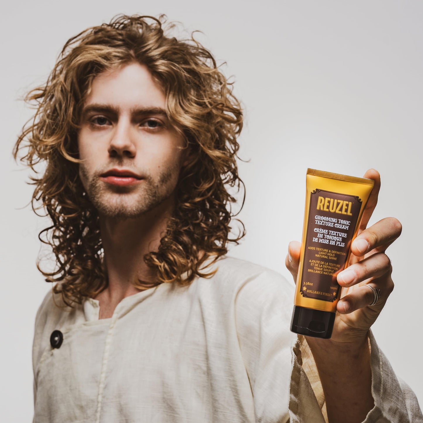 REUZEL Grooming Tonic Texture Cream, Light Hold, Curl Texture and Definition, Natural Shine, Heat Protection, For All Hair Types, 3.38oz Beauty & Personal Care REUZEL