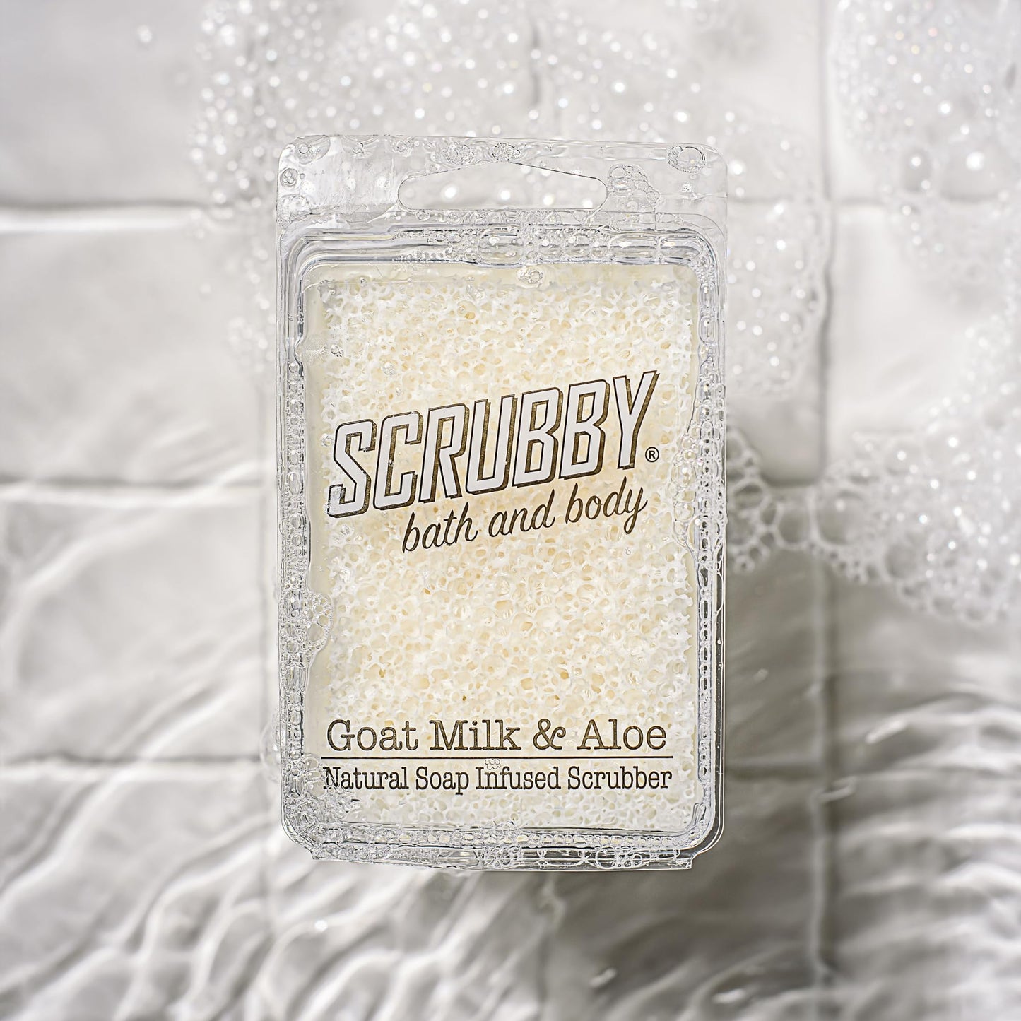 Scrubby Soap - Goats Milk & Aloe - Scented Natural Soap Infused Scrubber - Exfoliating and Hydrating Bath & Body Bar Beauty & Personal Care Scrubby