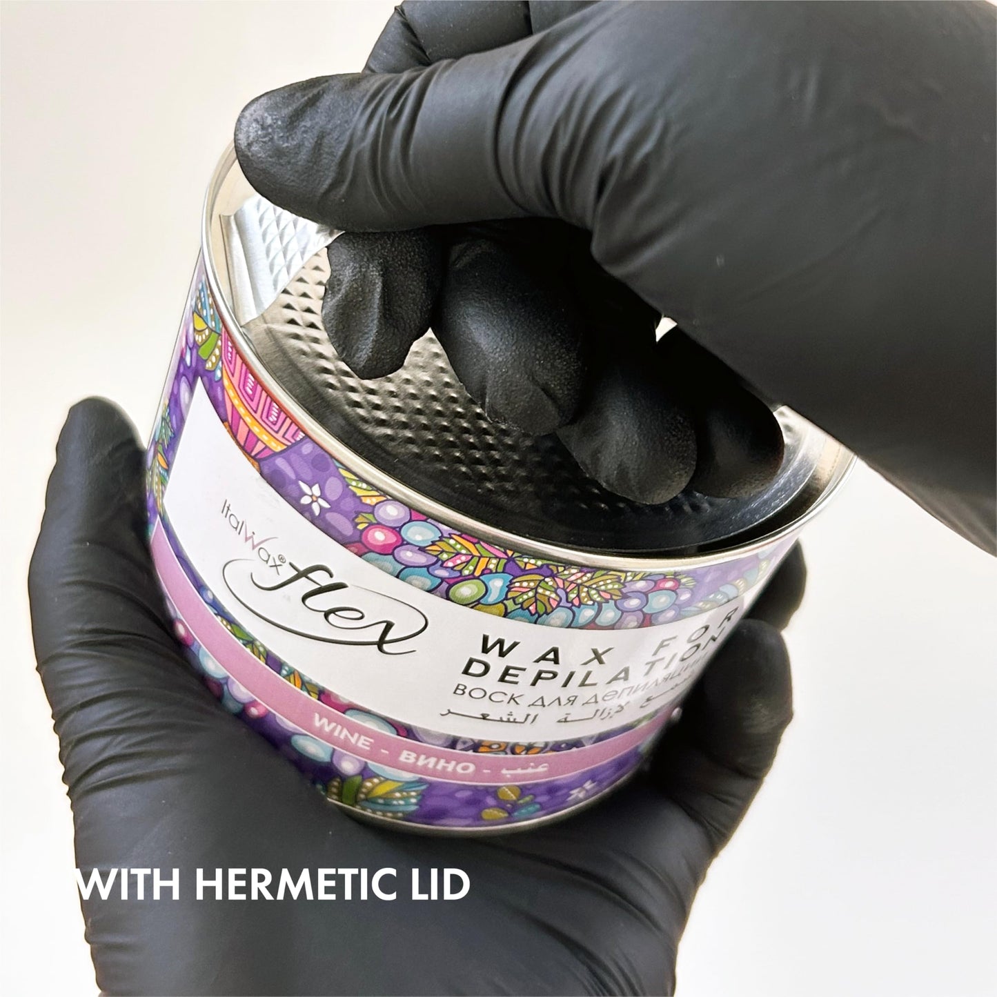 Italwax Flex Wine - 14oz (397 g) - Soft wax tin for hair removal - Uncented - Liposoluble syntetic formulation - Ideal for waxing all body area - Made Beauty and Personal Care Italwax
