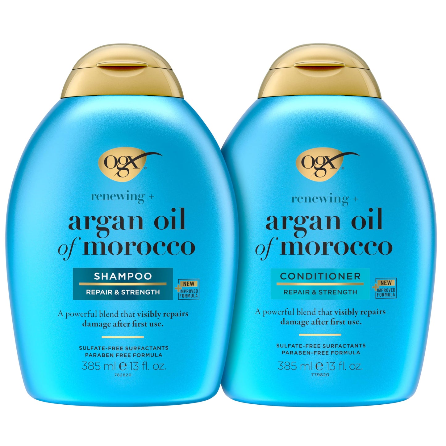 OGX Extra Strength Hydrate & Repair + Argan Oil of Morocco Shampoo & Conditioner Set, 13 Fl Oz (Pack of 2) Beauty & Personal Care OGX