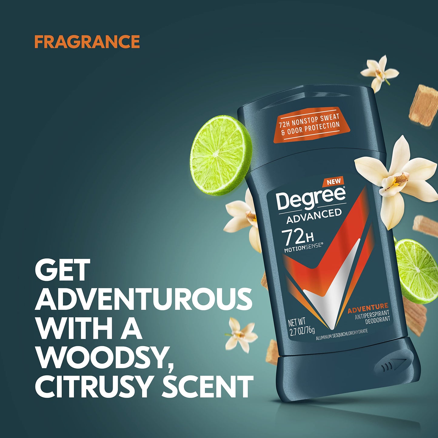 Degree Men 72-hour Antiperspirant Adventure Antiperspirant For Men With MotionSense Technology 2.7 oz Twin Pack Beauty and Personal Care Degree