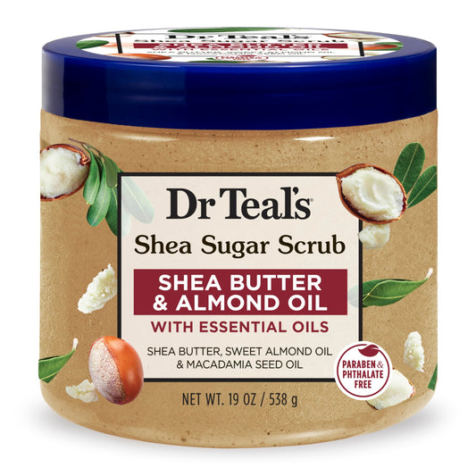 Dr. Teal's Shea Sugar Scrub Shea Butter & Almond Oil 19 Ounce Jar Beauty & Personal Care Dr Teal's