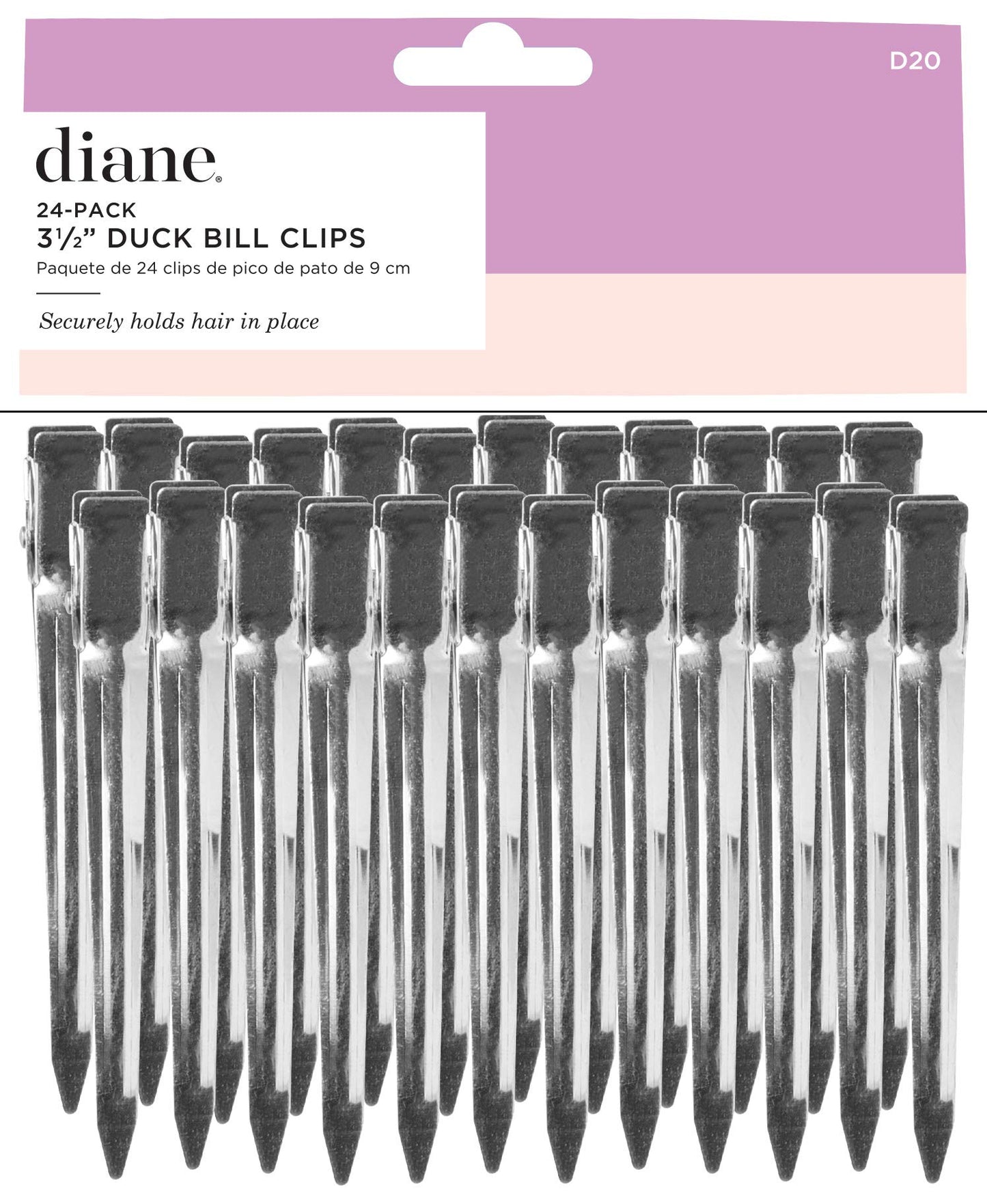 Diane Duck Bill Hair Clips, Silver, 24-pack Beauty & Personal Care Diane