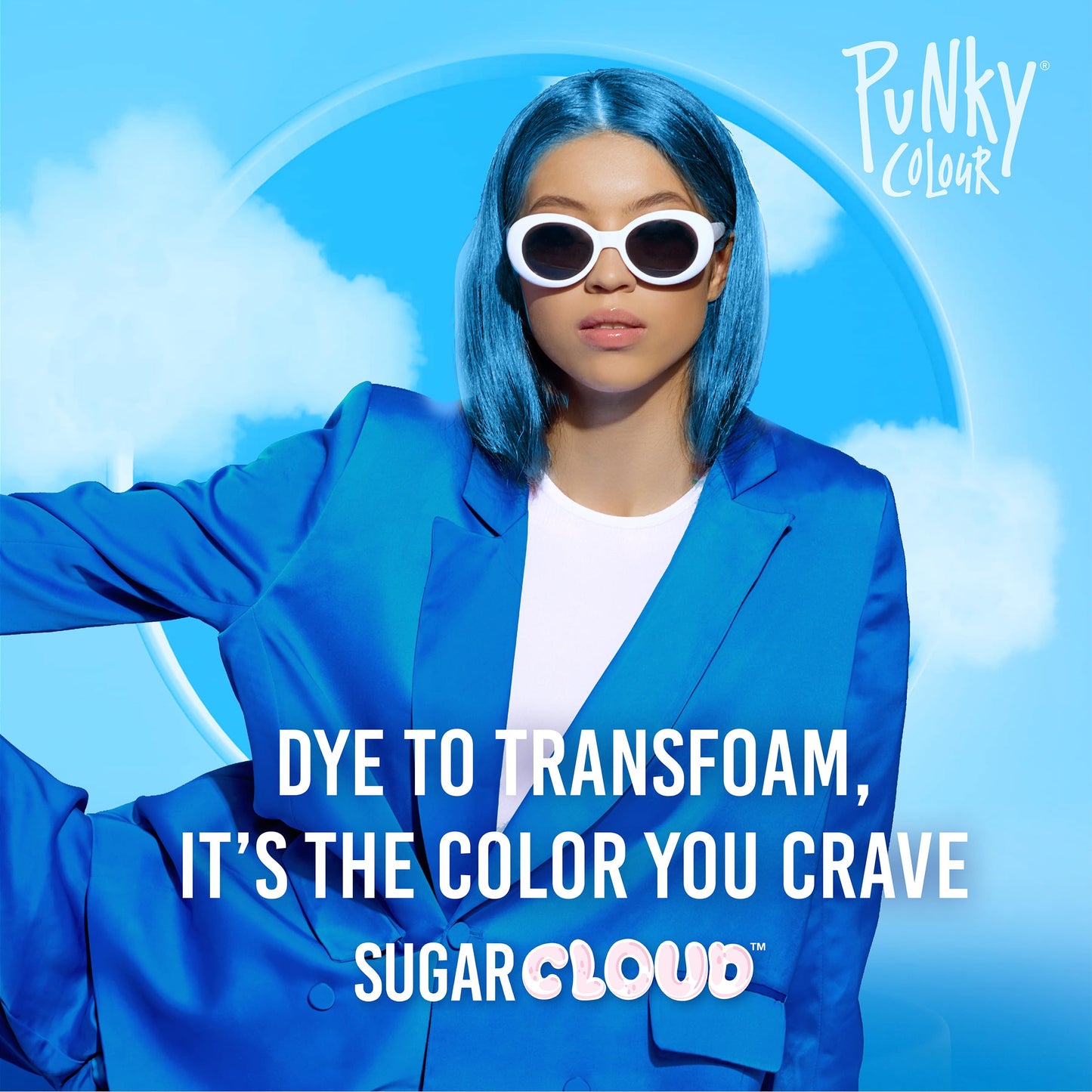 Punky Colour Sugar Cloud Jawbreaker - Semi-Permanent Foaming Hair Color, Vibrant Blue Foam Hair Dye for Bleached or Lightened Tones, 6 fl oz Beauty & Personal Care Punky