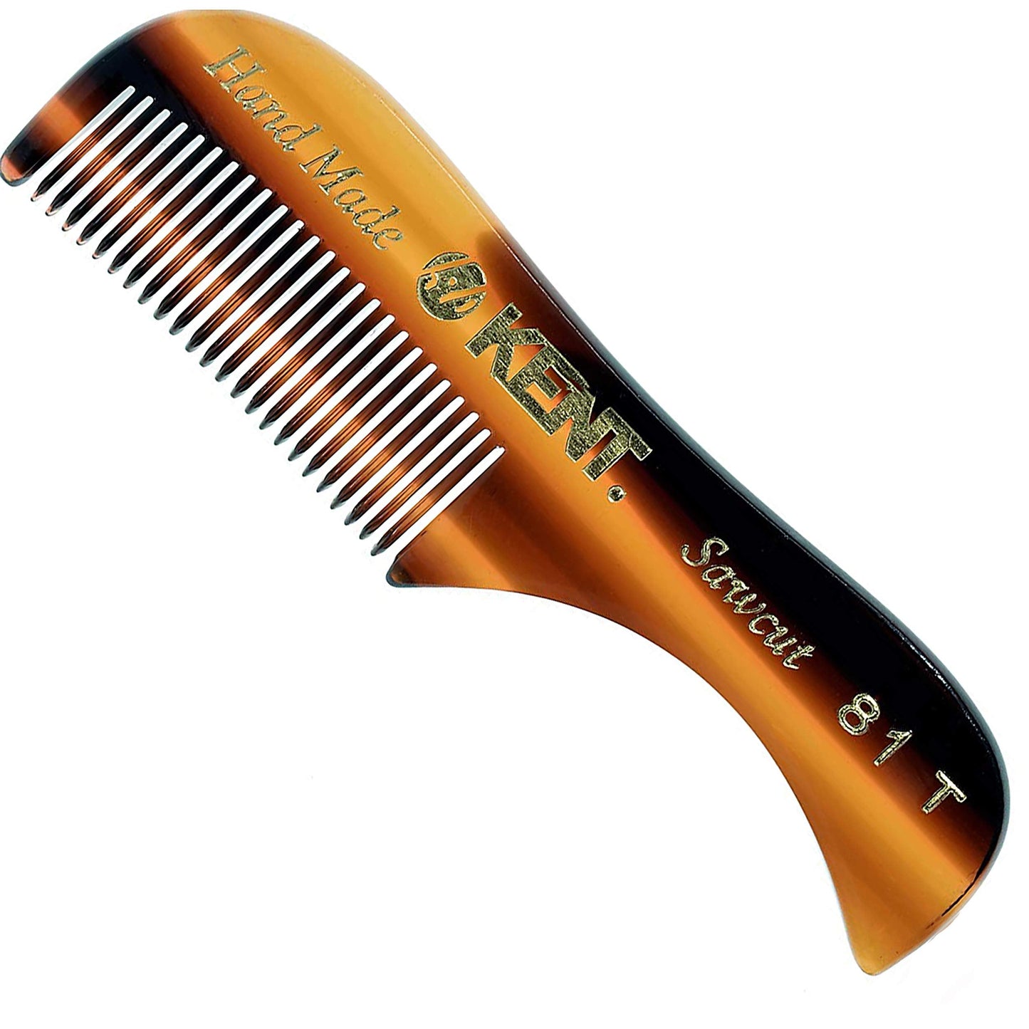 KENT 81T Handmade Beard Mustache Comb - Extra Small. Mini Fine Toothed Beard and Moustache Combs Pocket Size for Facial Hair Grooming. Hand-Made Beauty and Personal Care KENT