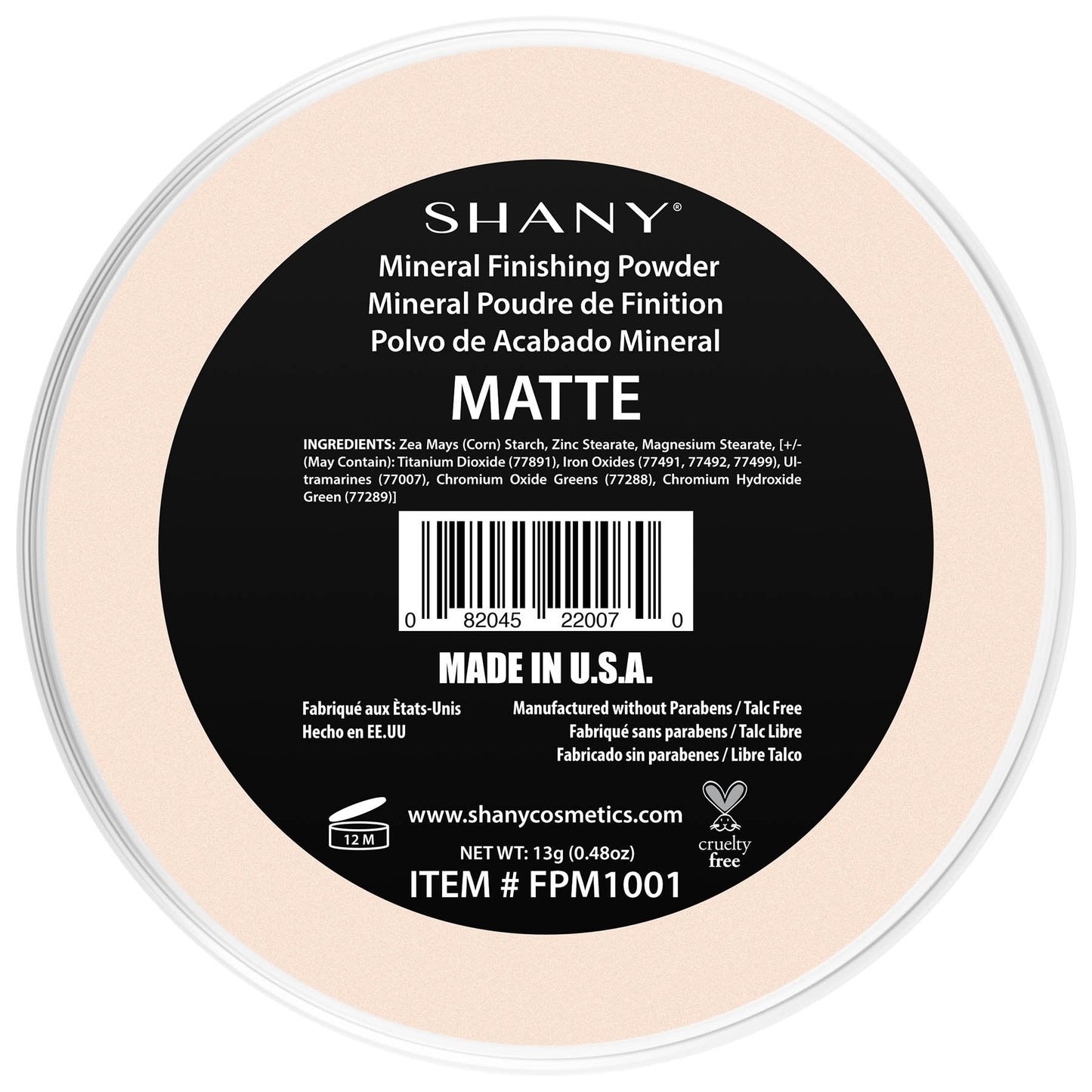 SHANY Mineral Finishing Powder - Paraben Free/Talc Free - Matte Beauty & Personal Care SHANY