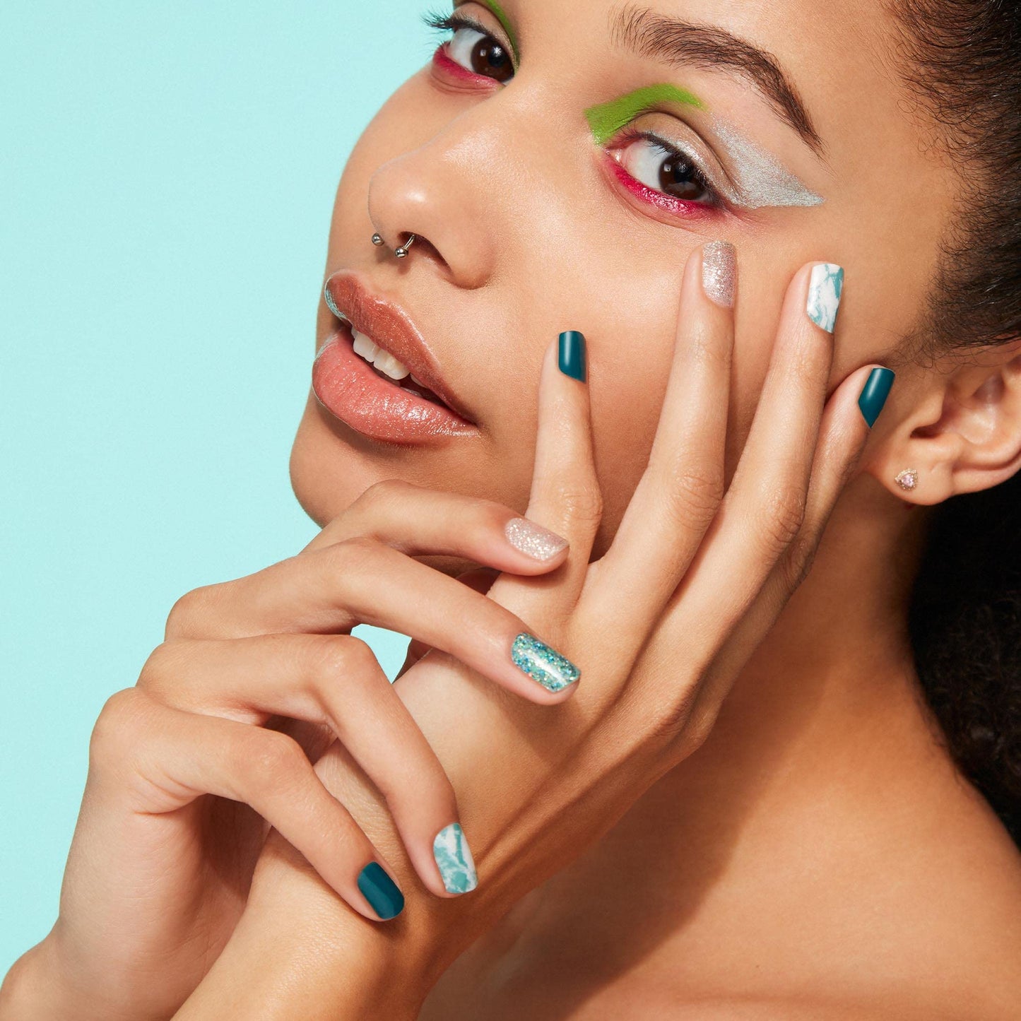 Dashing Diva Gloss Nail Strips - Ivy Opal | UV Free, Chip Resistant, Long Lasting Gel Nail Stickers | 32 Wraps, Prep Pad, Nail File Beauty & Personal Care Dashing Diva
