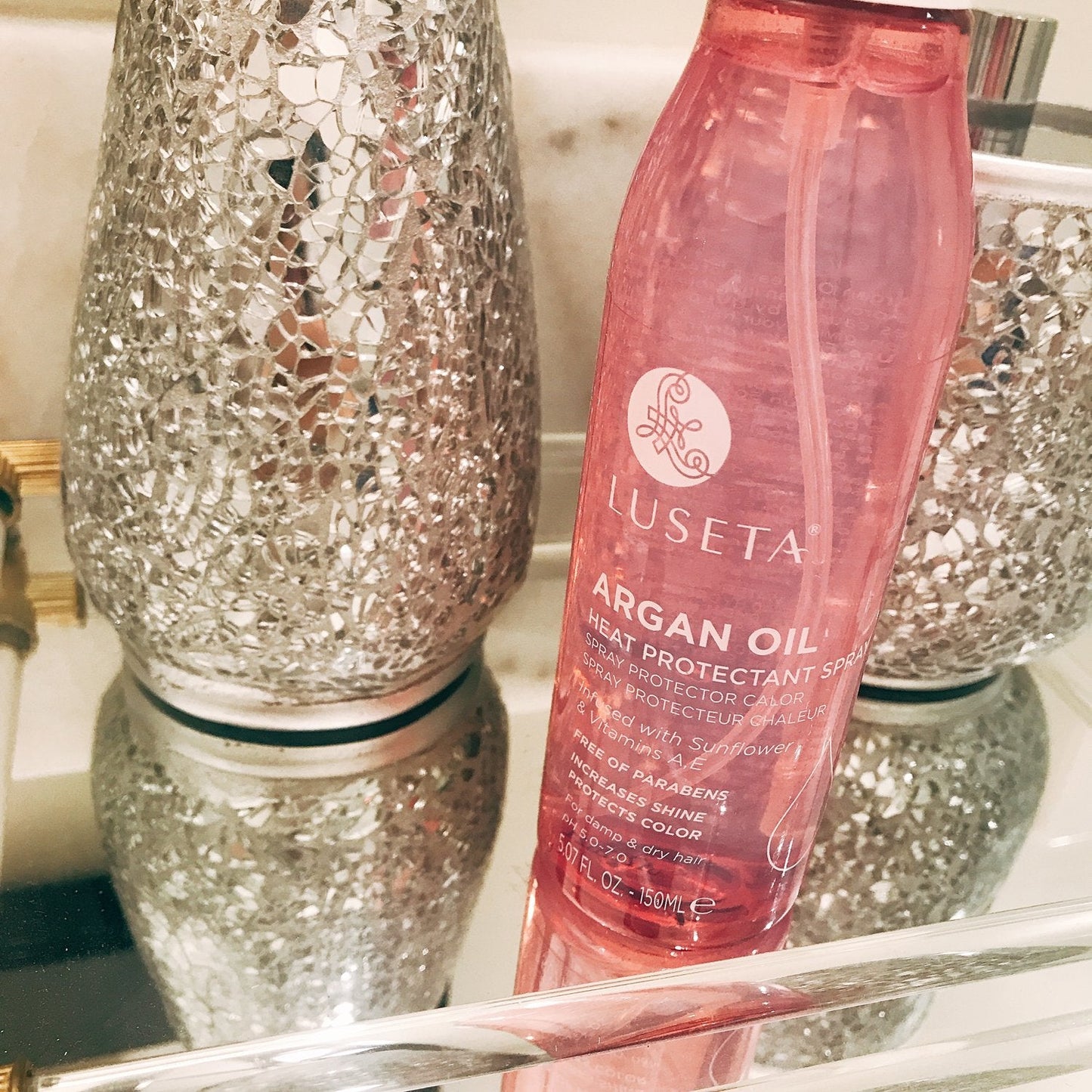 Luseta Argan Oil Heat Protectant Spray, Reduces Blow-dry Time by 50%, Provides Invisible Weightless Heat Shield to Fight Against Damage Caused by UV Beauty & Personal Care L LUSETA