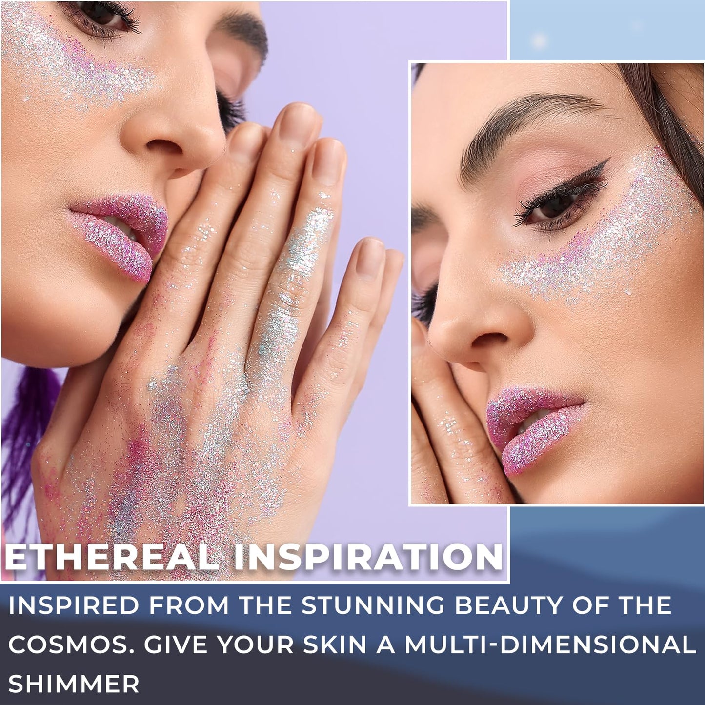 Profusion Cosmetics UFO Body Glitter, Chunky & Fine Pressed Glitter for Face & Body, Long-Lasting Multi-Purpose Sparkly Makeup for Festivals, Parties Beauty & Personal Care Profusion Cosmetics