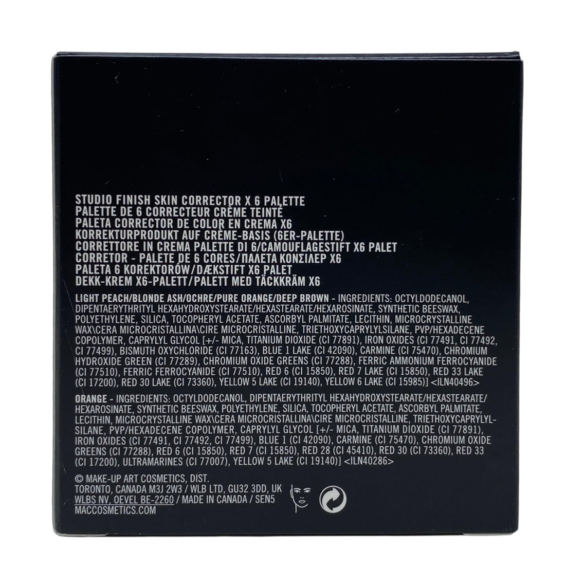 M·A·C Cosmetics Studio Finish Skin Corrector X 6 Palette