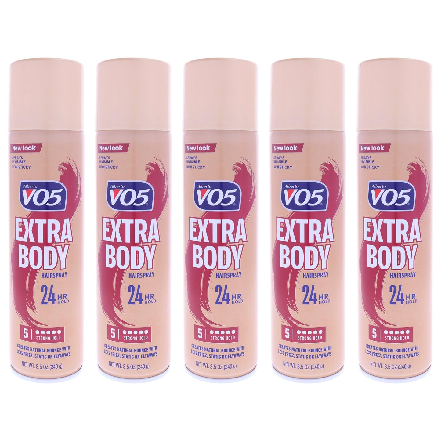 Alberto VO5 Crystal Clear Extra Body Hair Spray for Unisex - 8.5 oz Hair Spray - Pack of 5 Beauty & Personal Care VO5
