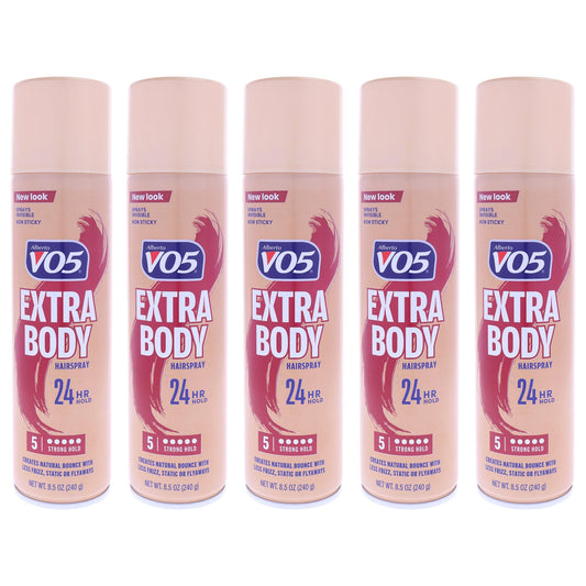 Alberto VO5 Crystal Clear Extra Body Hair Spray for Unisex - 8.5 oz Hair Spray - Pack of 5 Beauty & Personal Care VO5