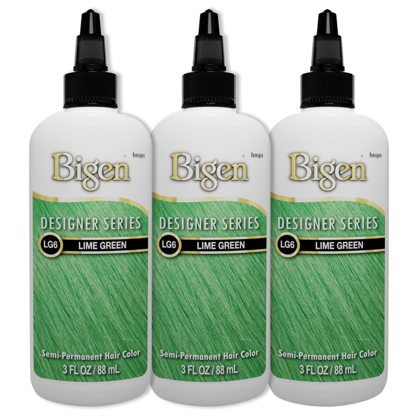 Bigen LG6 Lime Green Designer Series Semi-Permanent Hair Color (pack of 3) Beauty & Personal Care Bigen