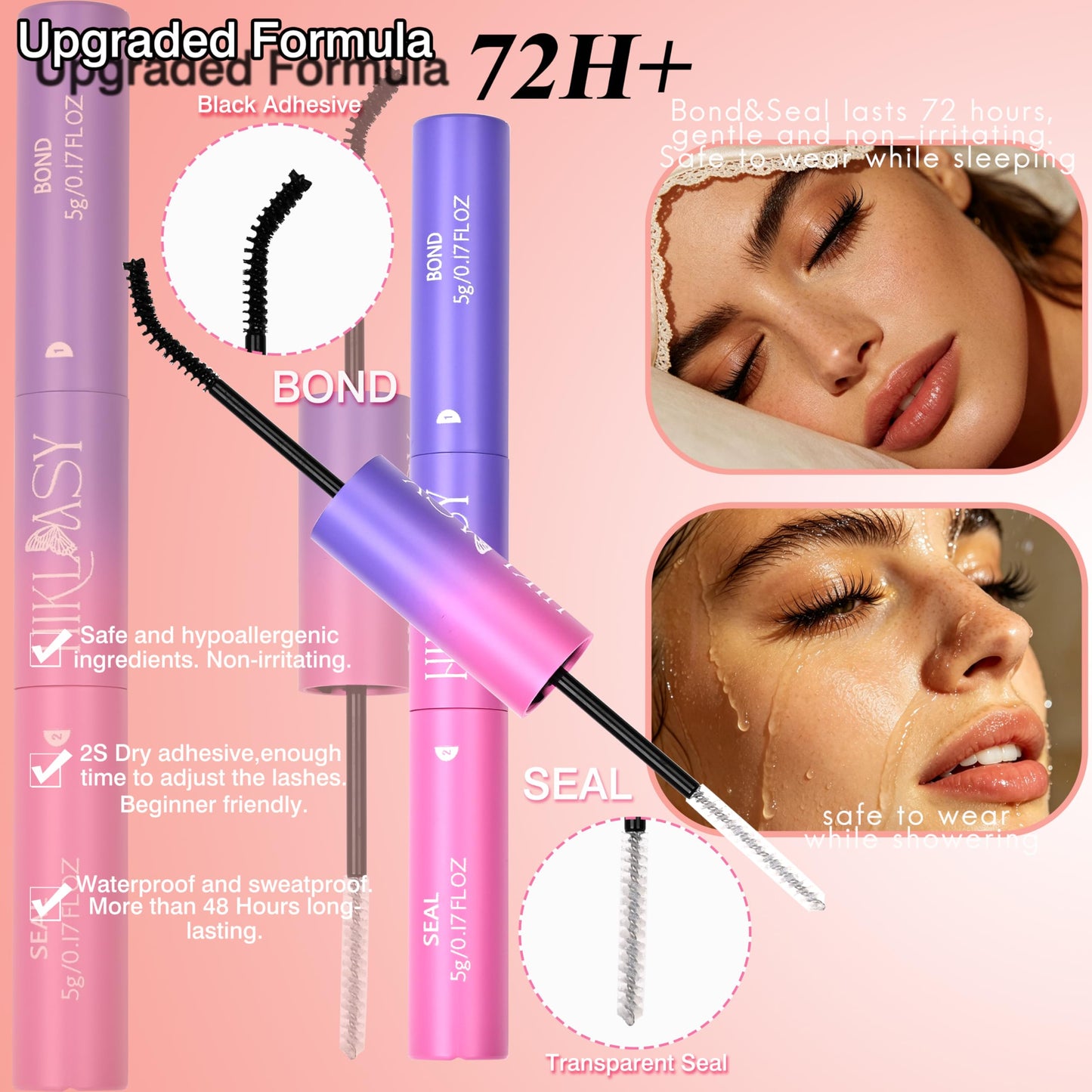 Lash Clusters Kit 260D Mega Volume DIY Eyelash Extensions With Bond And Seal 180pcs Soft Cluster Lashes For Natural And Dramatic Look 12-18mm Lengths Beauty and Personal Care HK HIKLASY