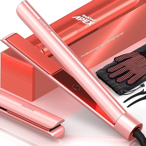 Bekind Apex 2-in-1 Hair Straightener Flat Iron | 1“ 460°F Straightener and Curler for All Hairstyles | UltraSmooth Tech | 15s Fast Heating & Temp Beauty & Personal Care Bekind