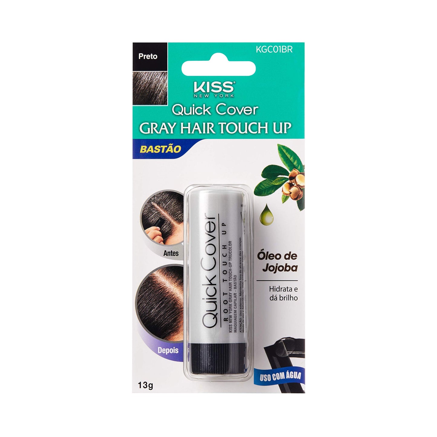 KISS Trucolor Instant Gray Hair Touch Up Stick Black KGC01 Beauty & Personal Care KISS